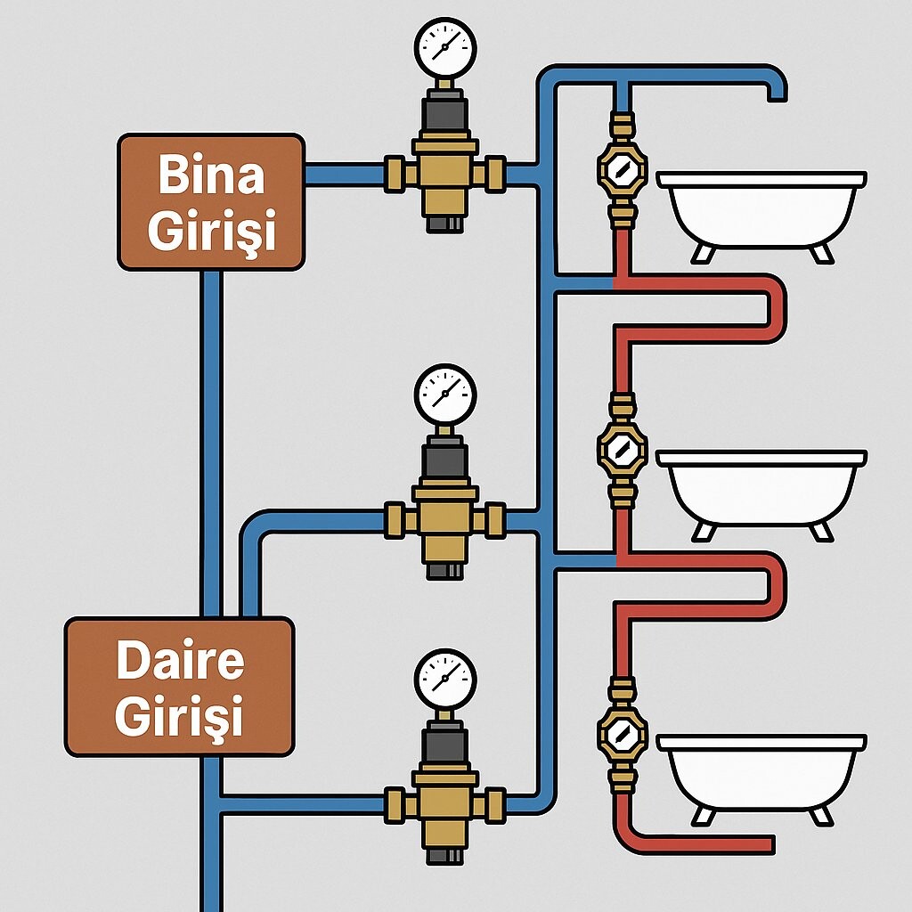 Basınç Düşürücü Bina Girişine mi Daire Girişine mi Takılır?
