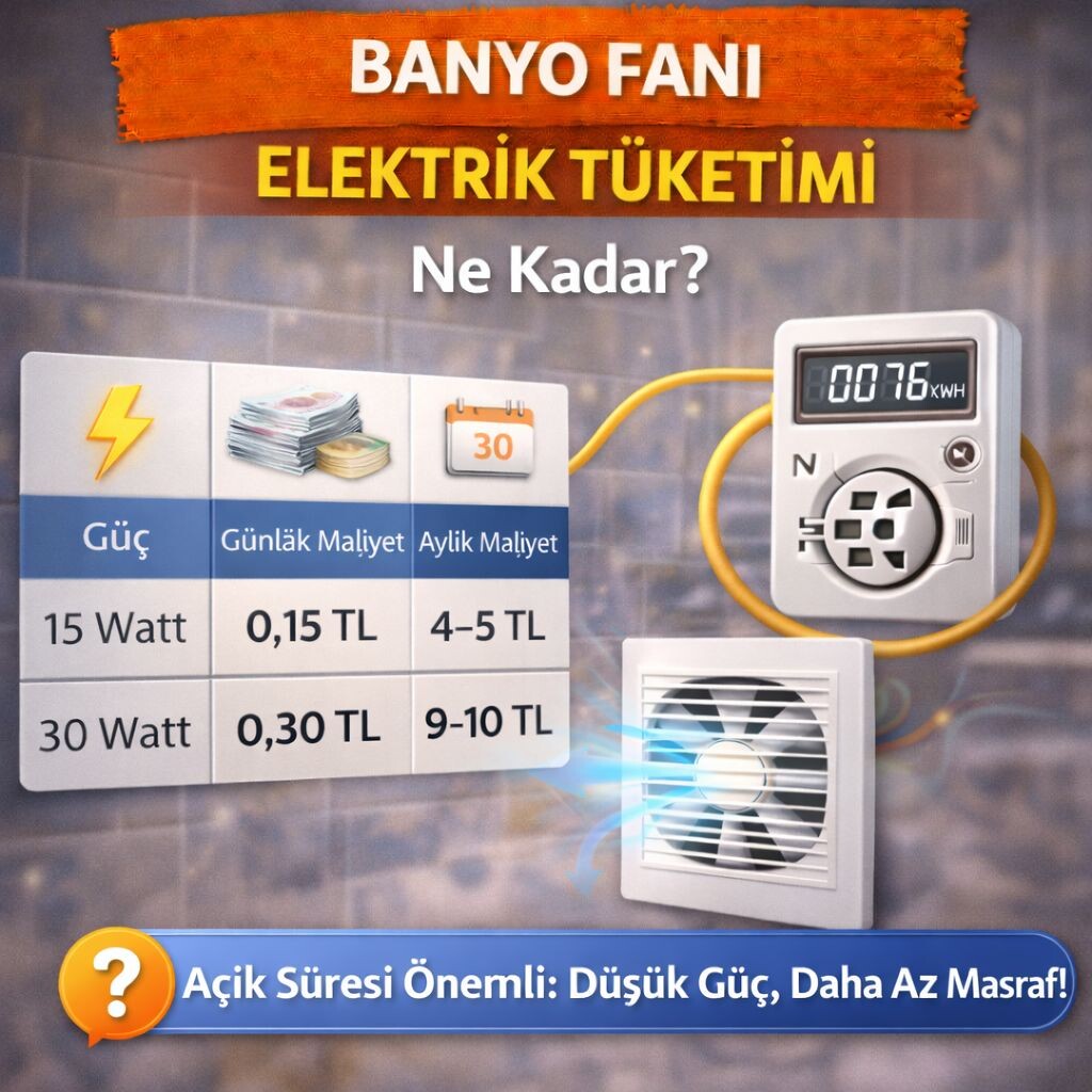Banyo Fanı Elektrik Tüketimi Ne Kadar?
