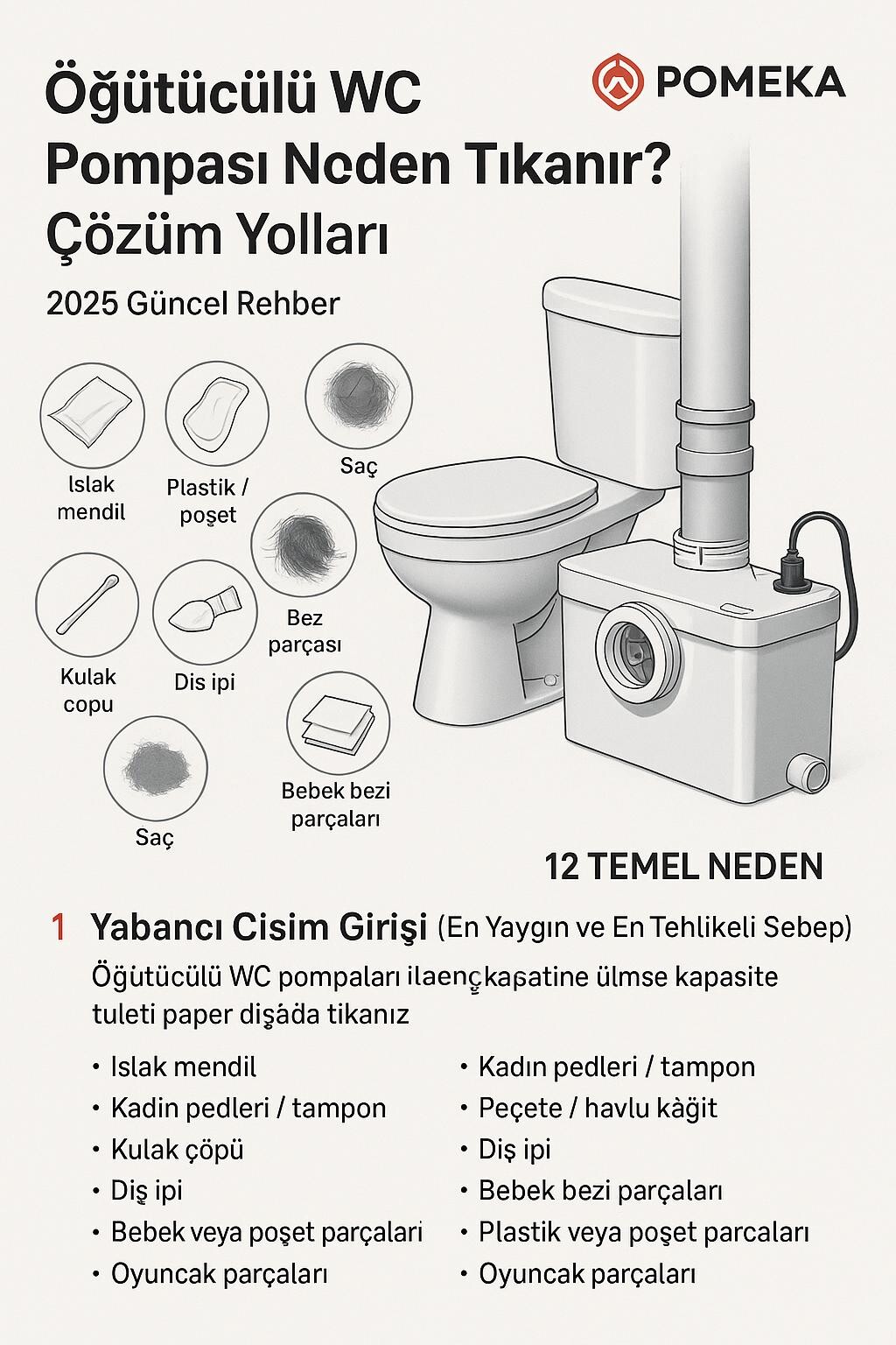 Öğütücülü WC Pompası Neden Tıkanır?