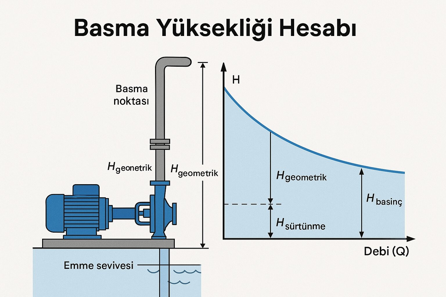 Pompalarda Basma Yüksekliği Hesaplama