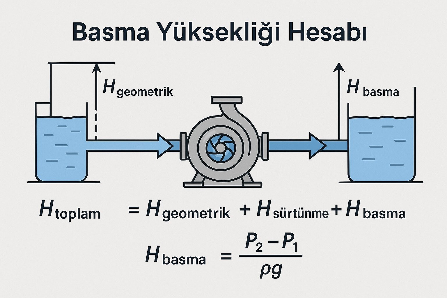 Pompalarda Basma Yüksekliği Hesaplama
