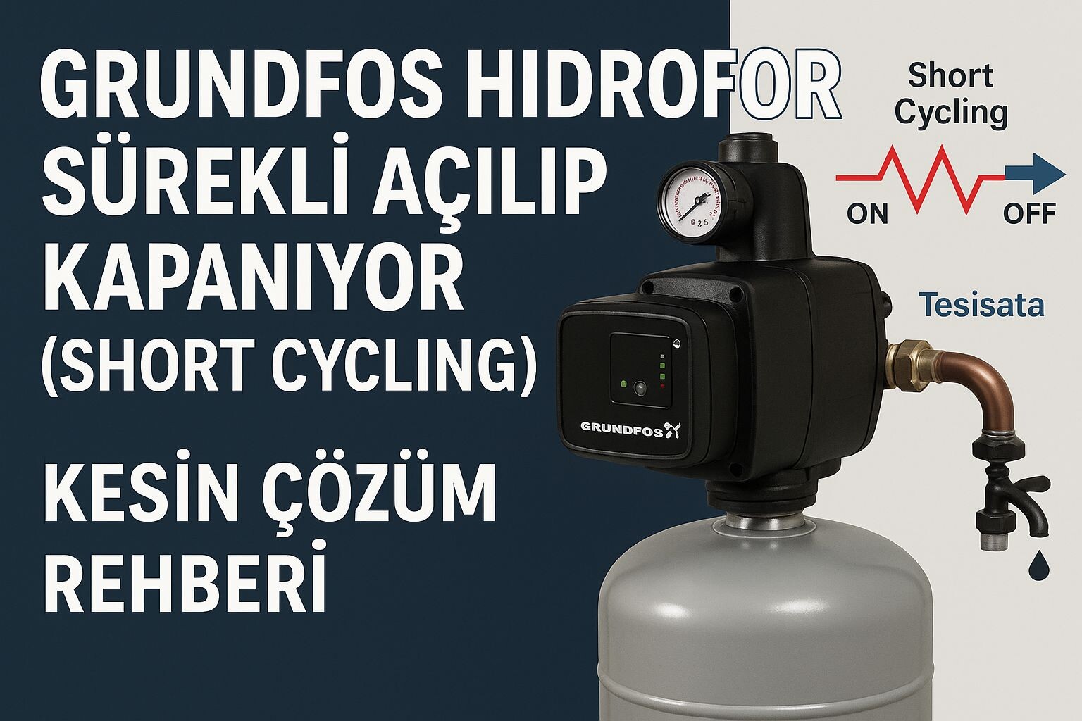 Grundfos Hidrofor Sürekli Açılıp Kapanıyor – Short Cycling