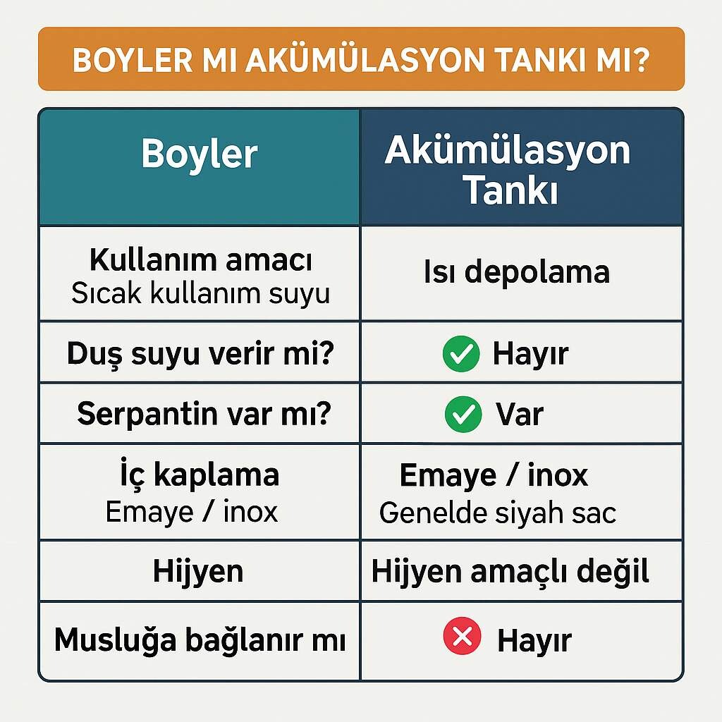 Boyler mi Akümülasyon Tankı mı?